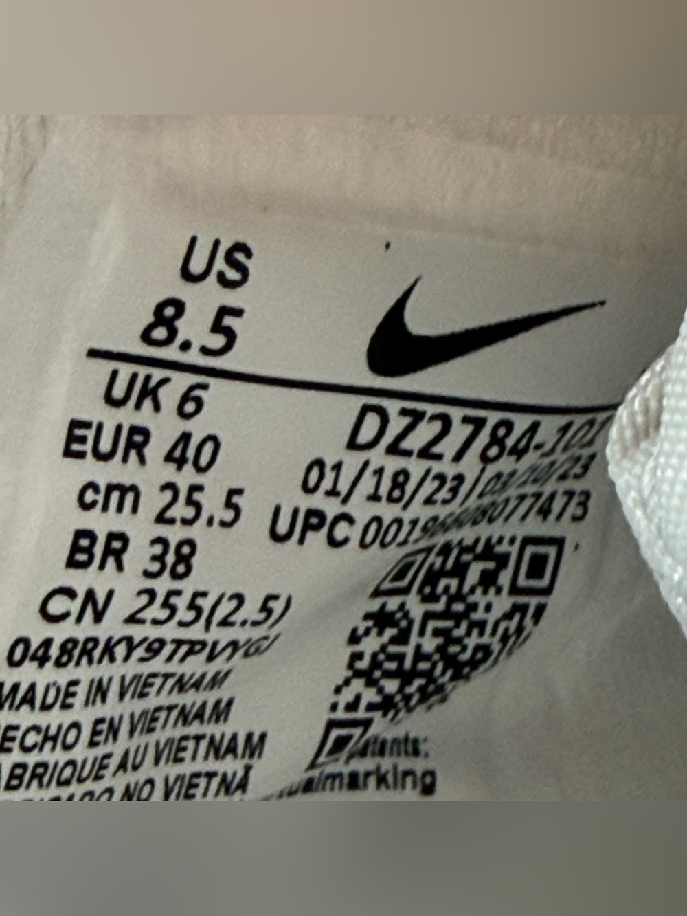 NEW Nike Air Force 1 Low '07 Essential White Red Gingham DZ2784-101 Women’s 8.5 - Picture 6 of 6